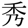 秀: serif (Songti/Mingti) 秀: serif (Songti/Mingti)