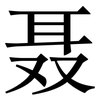 聂: serif (Songti/Mingti)