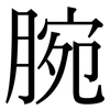 腕: serif (Songti/Mingti)