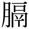 膈: serif (Songti/Mingti)