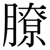 膫: serif (Songti/Mingti)