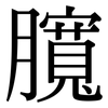 臗: serif (Songti/Mingti)