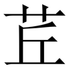 茊: serif (Songti/Mingti) 茊: serif (Songti/Mingti)