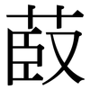 菣: serif (Songti/Mingti) 菣: serif (Songti/Mingti)