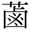 蓾: serif (Songti/Mingti)