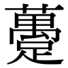 躉: serif (Songti/Mingti)