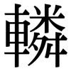 轔: serif (Songti/Mingti)