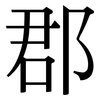 郡: serif (Songti/Mingti)