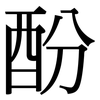 酚: serif (Songti/Mingti)