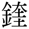 鍷: serif (Songti/Mingti) 鍷: serif (Songti/Mingti)