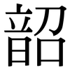 韶: serif (Songti/Mingti)