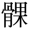 髁: serif (Songti/Mingti)