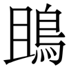 鴡: serif (Songti/Mingti) 鴡: serif (Songti/Mingti)