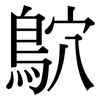 鴥: serif (Songti/Mingti)