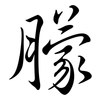 朦: semi-cursive script