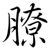 膫: semi-cursive script