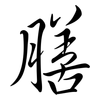 膳: semi-cursive script