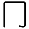 冂: rounded