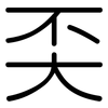 奀: rounded