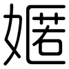嫟: rounded