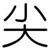 尖: rounded 尖: rounded