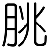 朓: rounded