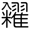 糴: rounded