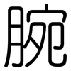 腕: rounded