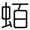 蛨: rounded 蛨: rounded