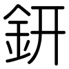 鈃: rounded