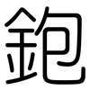 鉋: rounded