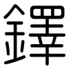 鐸: rounded