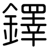 鐸: rounded