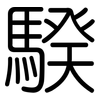 騤: rounded
