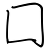 囗: regular script (using a pen)