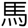 馬: sans serif