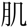 肌: serif (Songti/Mingti)
