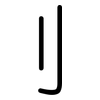 刂: rounded