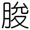 朘: rounded