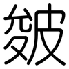皴: rounded
