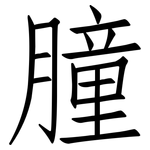 朣: 仿宋體