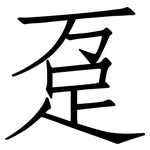 趸: 仿宋體