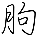 朐: 鋼筆楷書