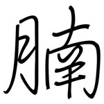 腩: 鋼筆楷書