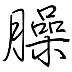 臊: 鋼筆楷書