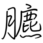 臕: 鋼筆楷書