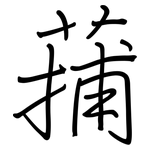 蒱: 鋼筆楷書