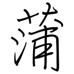 蒲: 鋼筆楷書 蒲: 鋼筆楷書