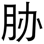 胁: 黑體 胁: 黑體
