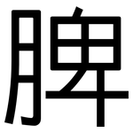 脾: 黑體 脾: 黑體